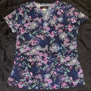 Koi Floral Print Women's Top- Small- Excellent condition